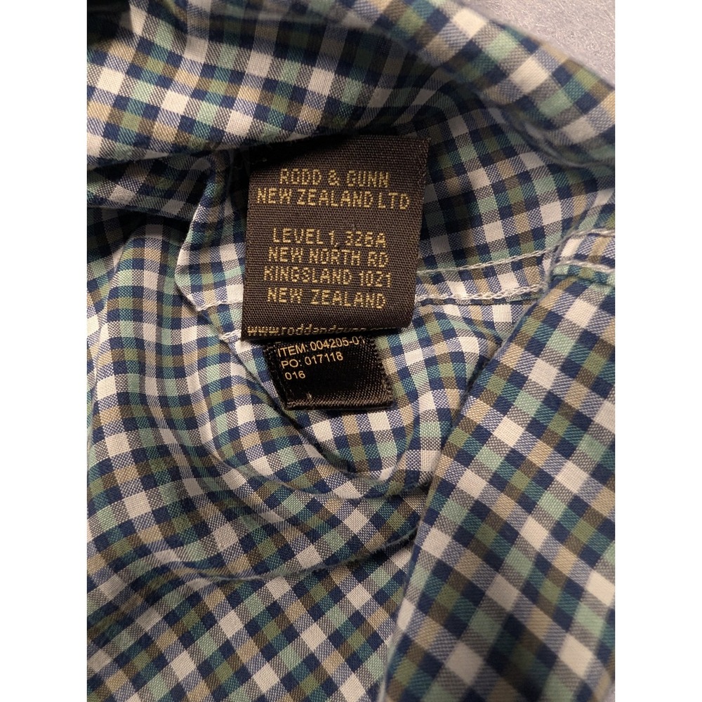Rodd & Gunn Button‎ Down Shirt Mens XL Green Check Sports Fit Italian Fabric EX - Picture 11 of 11